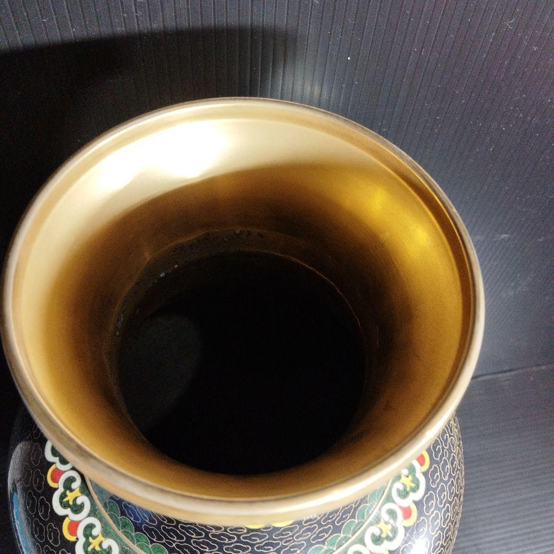 中国古玩 唐物 古七宝 七宝焼 花瓶 時代物