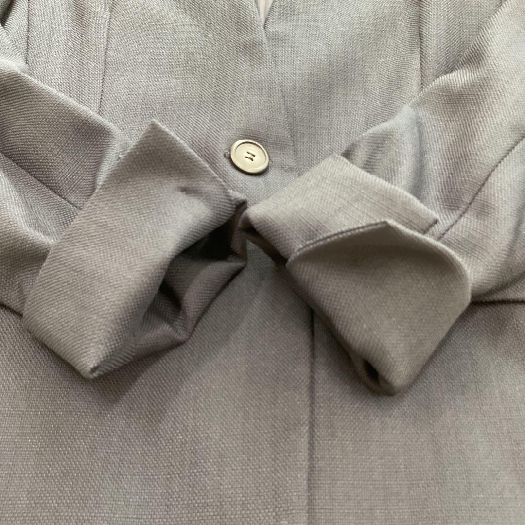 極美品　PLST セットアップ　ノーカラージャケット　スカートスーツ　ネイビー