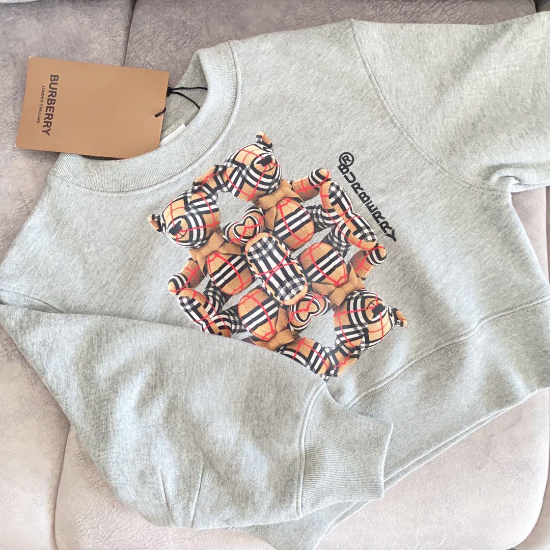専用ページ【新品】Burberry キッズ ロゴ トレーナー くま グレー 4Y