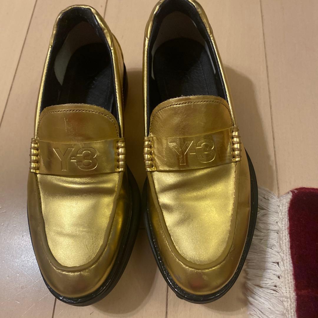 Y-3 ゴールド ローファー スリッポン