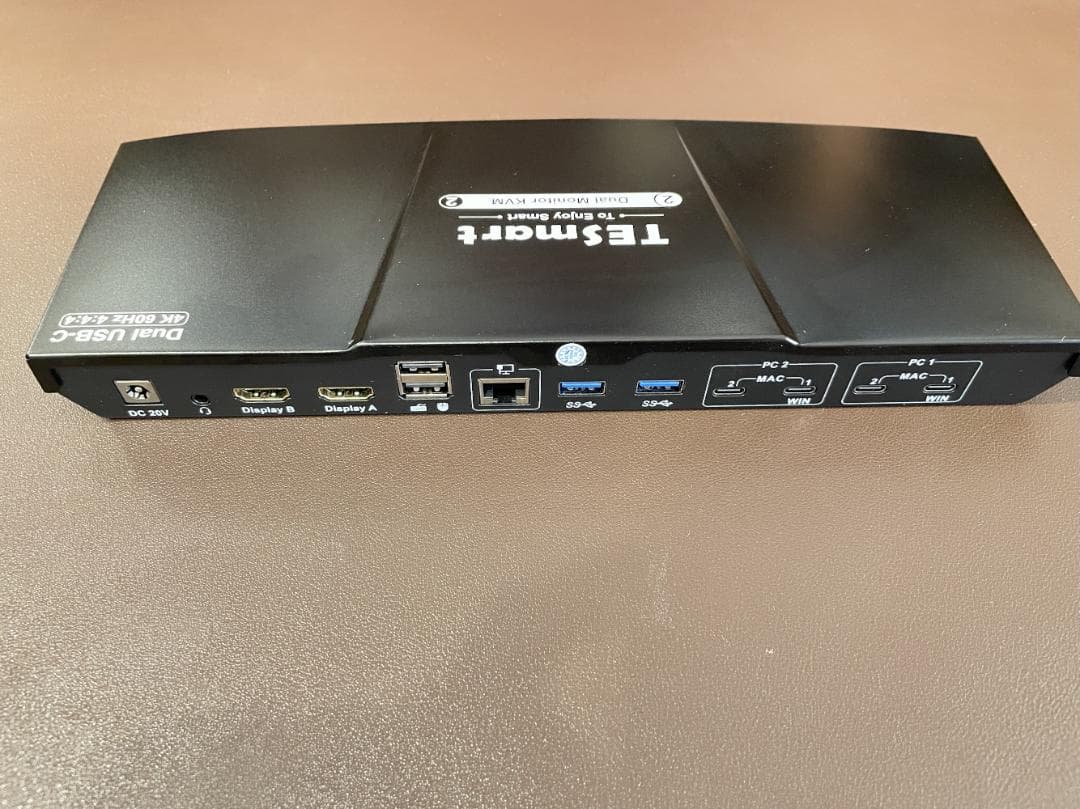 TESmart KVM ノートPC2台 デュアルモニター 4K60Hz