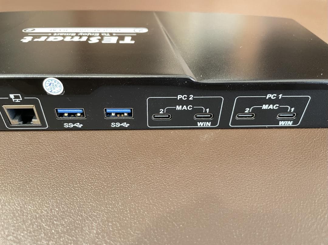 TESmart KVM ノートPC2台 デュアルモニター 4K60Hz