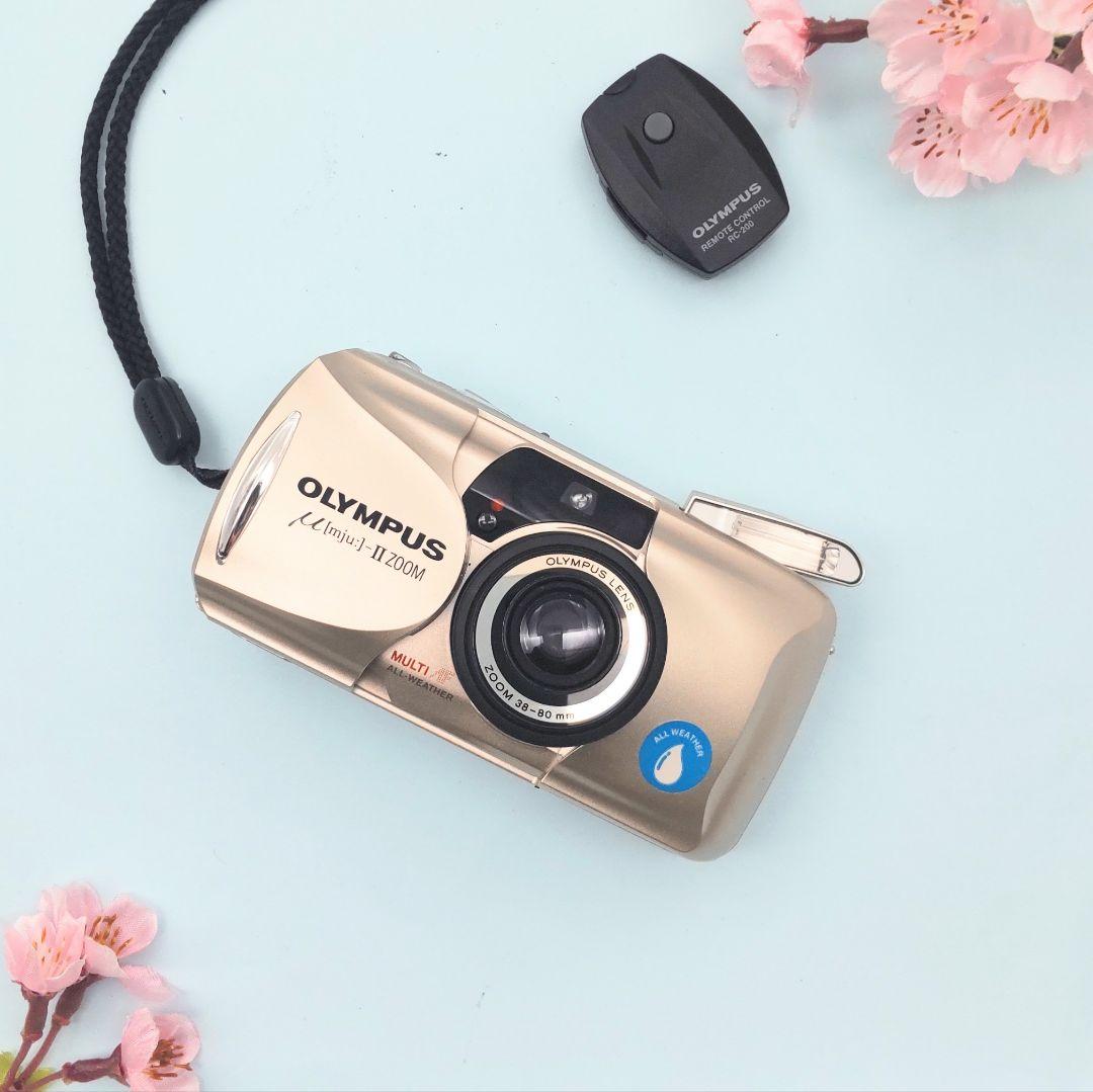 完動品◆極美品【青が綺麗なエモい写り】人気機種OLYMPUS μ-Ⅱ Zoom