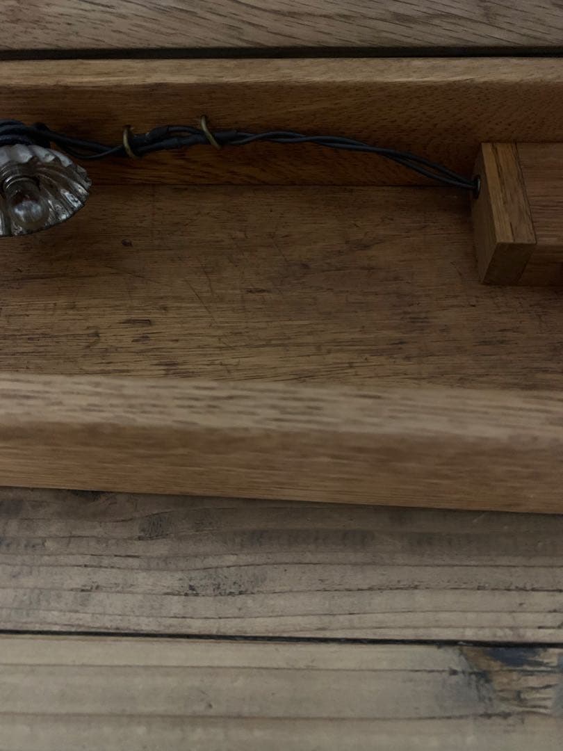 ② ガラスケース アンティークミニモールドのシェードランプ