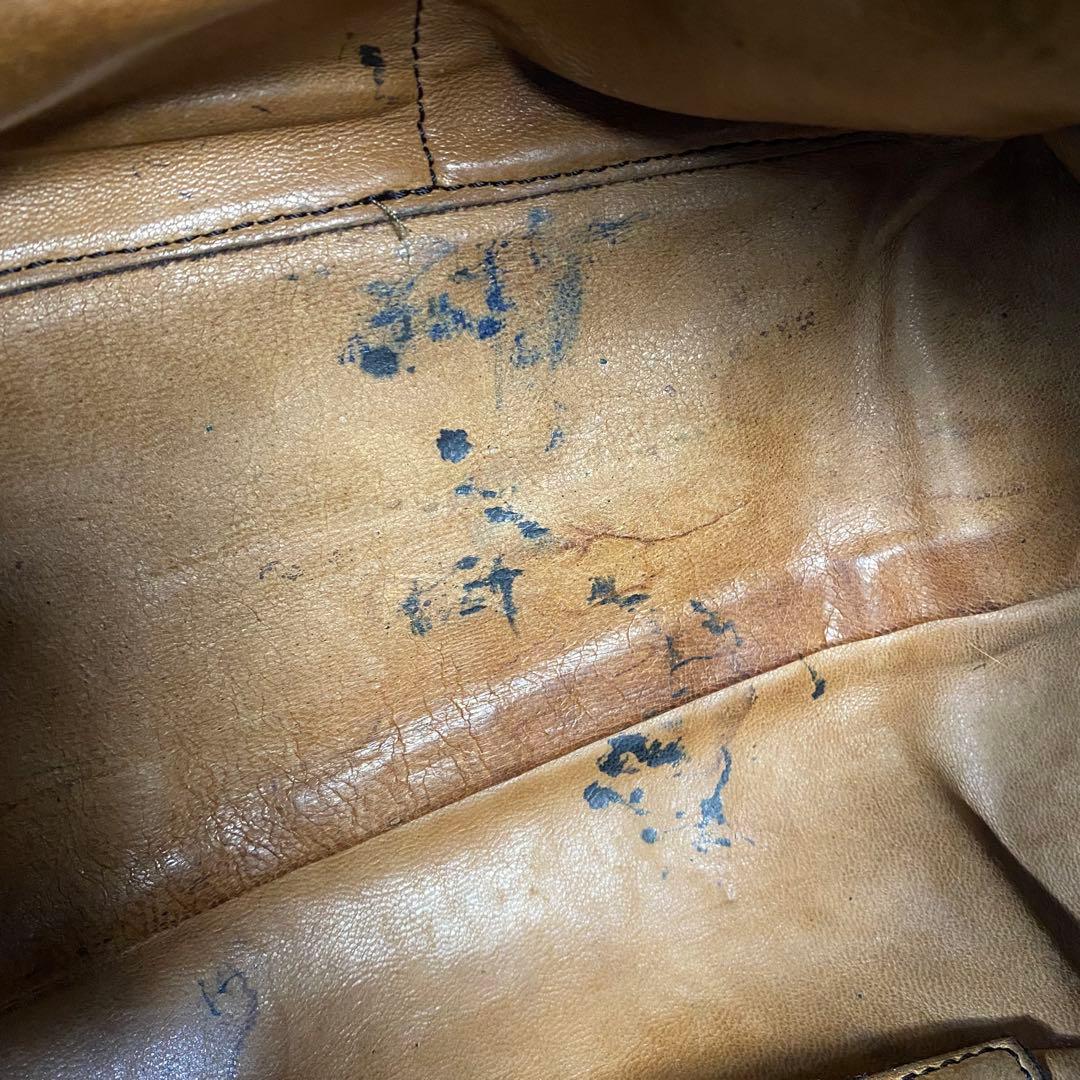 【希少】HTC ミニボストンバッグ　スタッズ　レザー　ブラック　本革