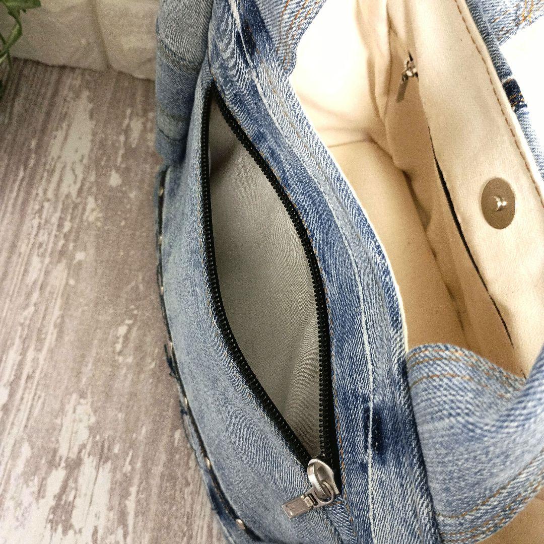 AKANE様 リメイクデニム★サイドフリンジ(なし)バック＋ストラップセット