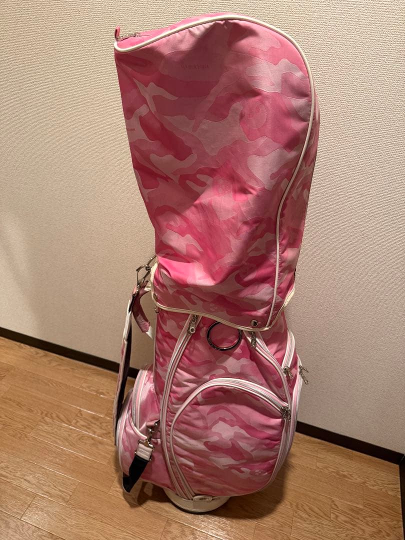 マークアンドロナ　ピンク迷彩ゴルフバッグ&ボストンバック　used品