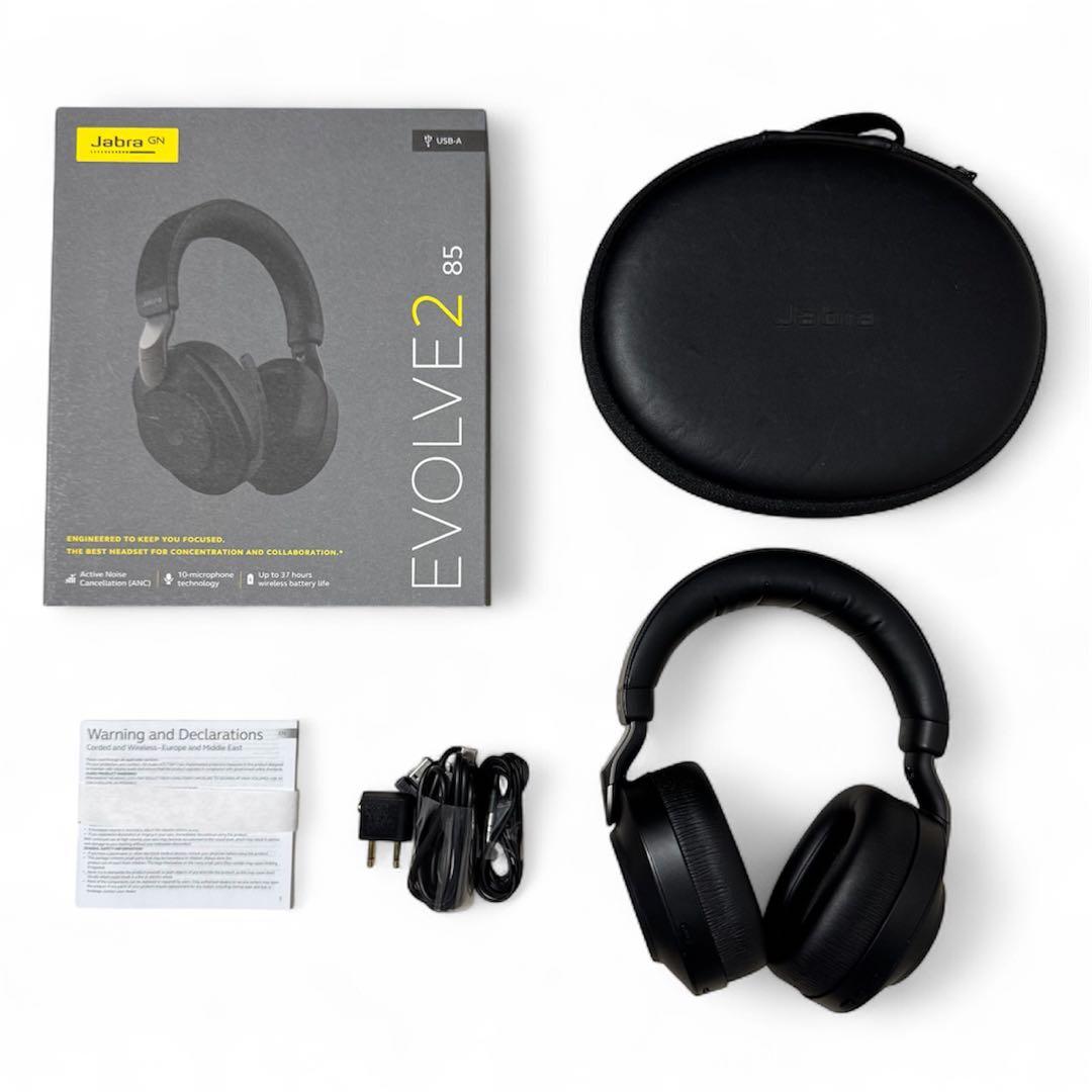 Jabra Evolve2 85 UC USB-A 純正新品イヤパッド交換済
