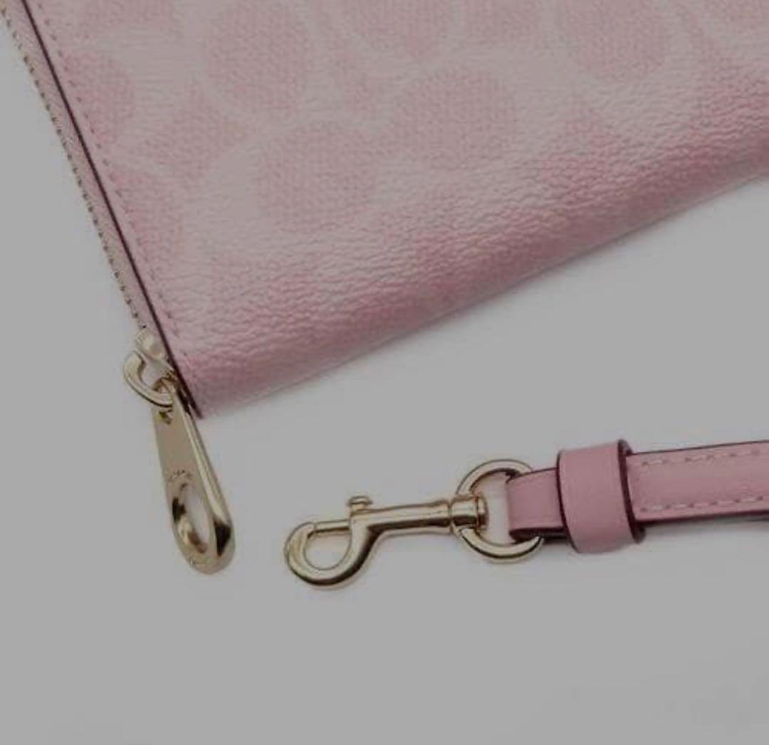 コーチ COACH 財布 長財布 新作 新品 シグネチャーパウダーピンク