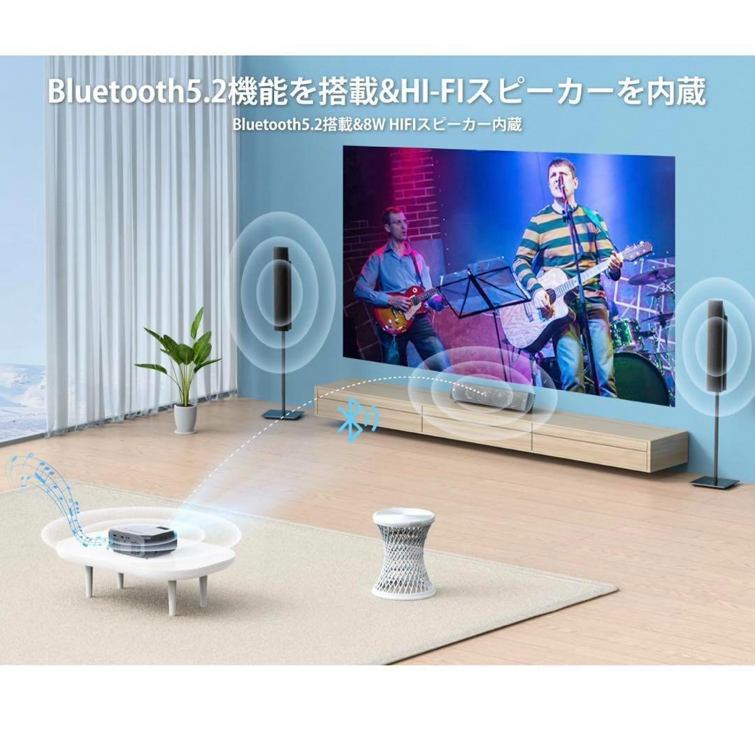 家庭用プロジェクター 小型 1080P 4K対応 フルHD スクリーン付き