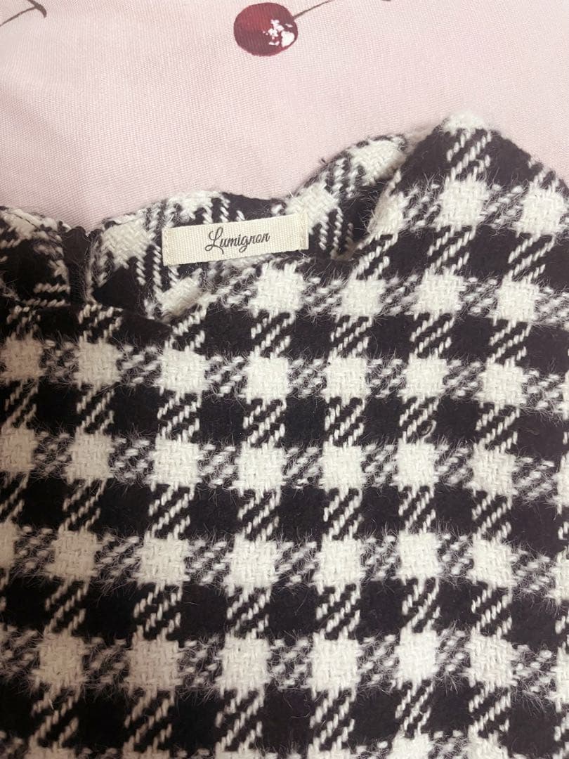 Lumignon 千鳥柄ワンピース XSサイズ