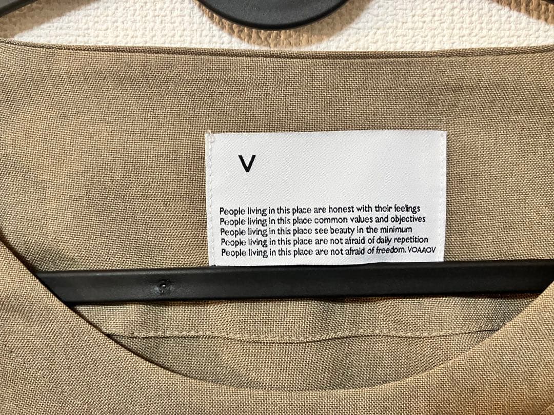 VOAAOV ギャバジンスリットワイドカットソー