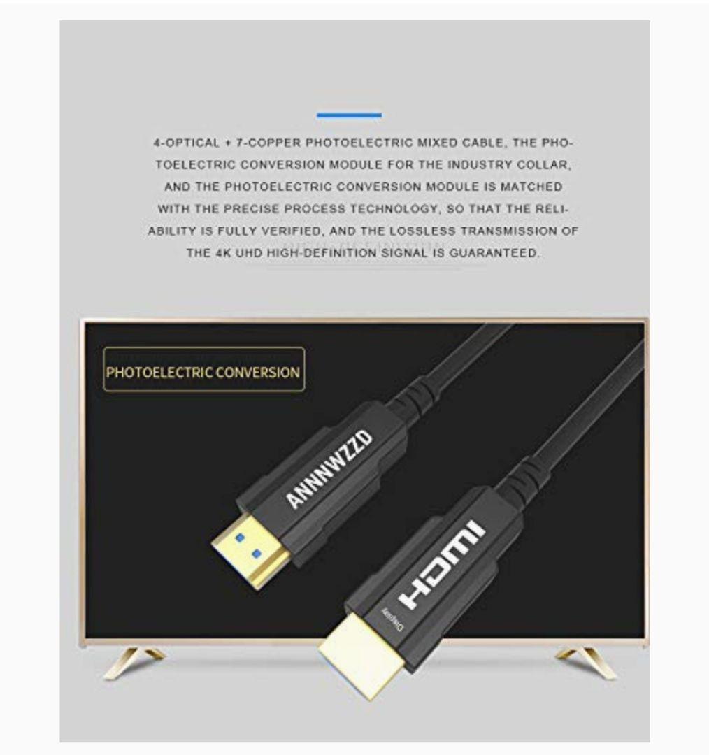 ★LinkinPerk 光ファイバーHDMIケーブル 4K 60Hz 2.0