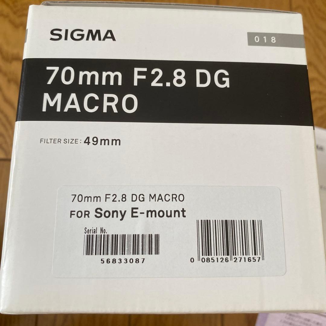 SIGMA 70㎜　F2.8 DG MACRO 49ミリ径　ソニーEマウント用