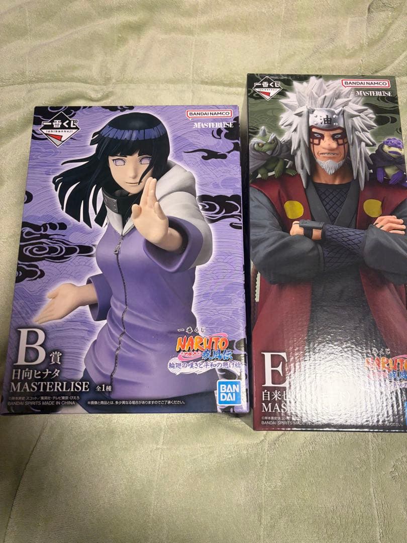 ナルト　一番くじ　フィギュア　B賞　日向ヒナタ　E賞　自来也