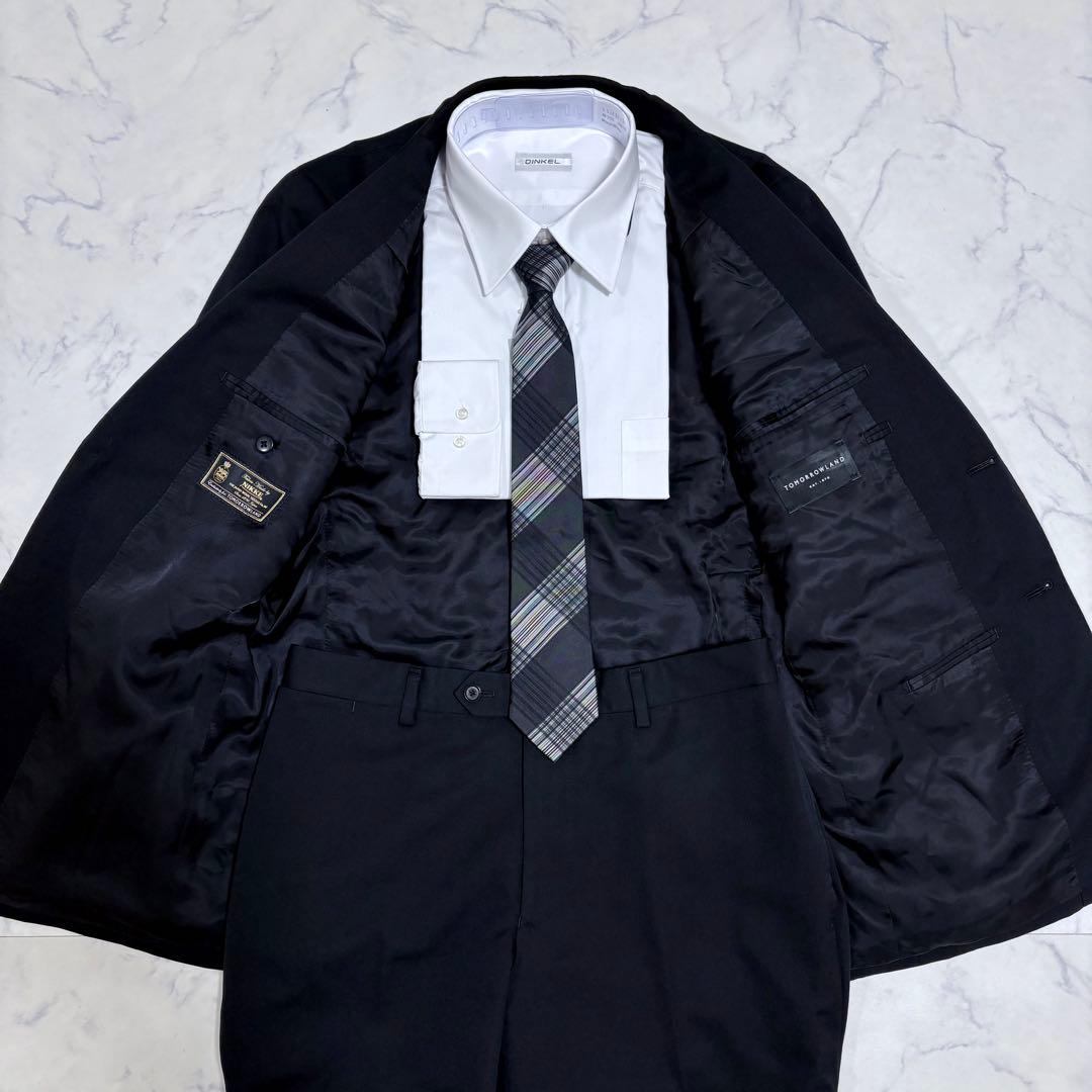 美品 トゥモローランド NIKKE ウール セットアップ 黒 サイズ50 近年