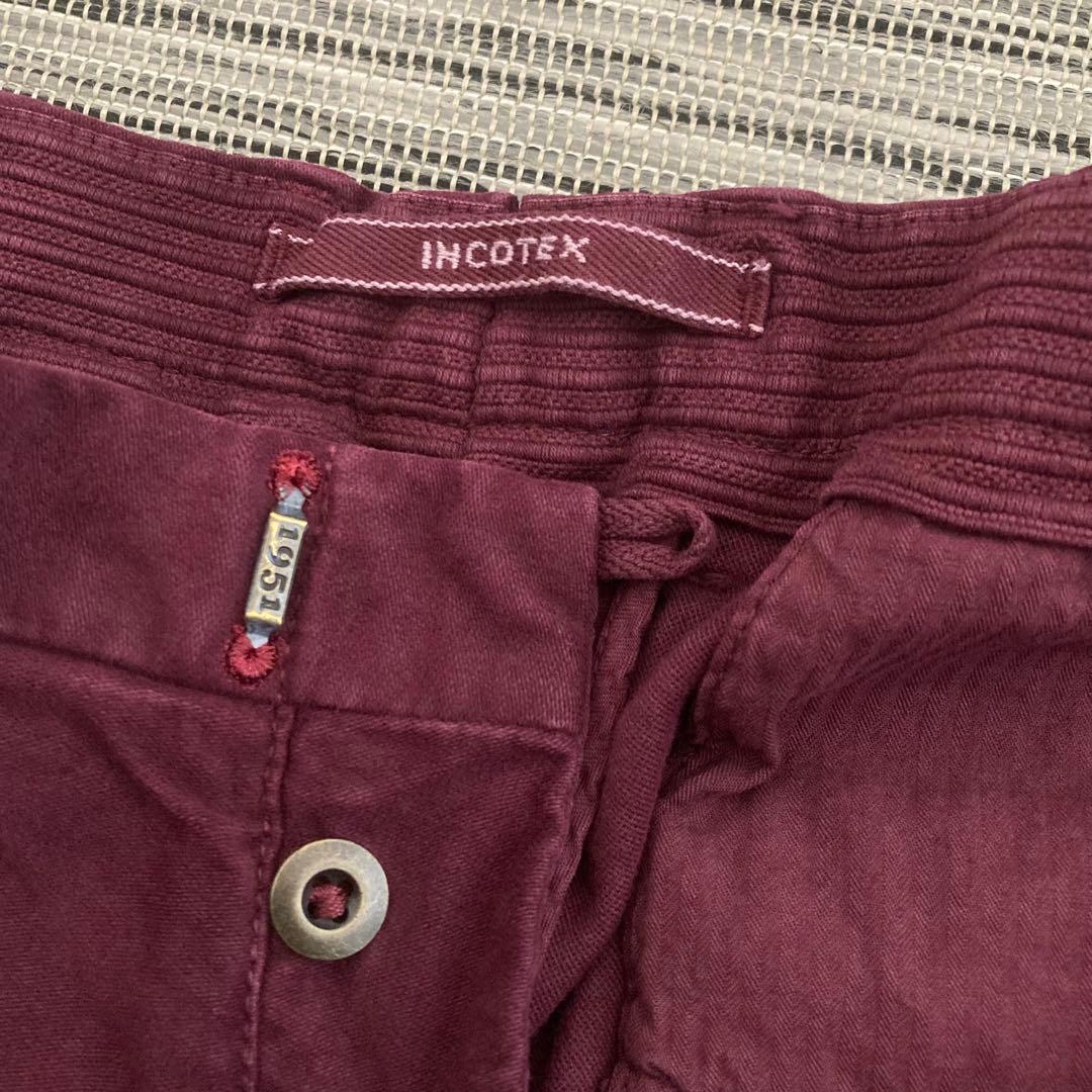 新品 4.1万！インコテックス incotex モールスキンパンツ エンジ 31