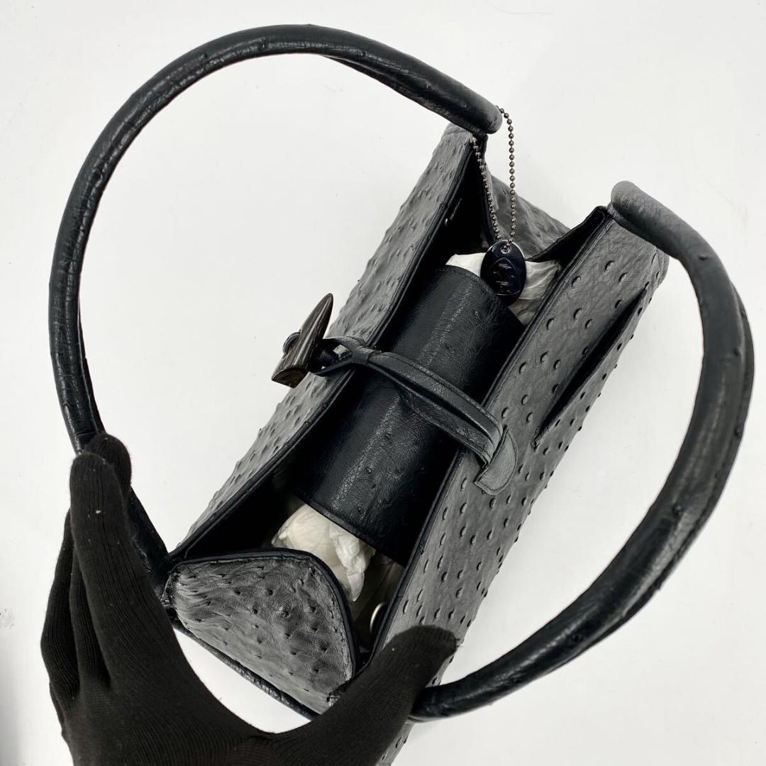 kuni YOKOHAMA オーストリッチ 2way ハンドバッグ JRA認定