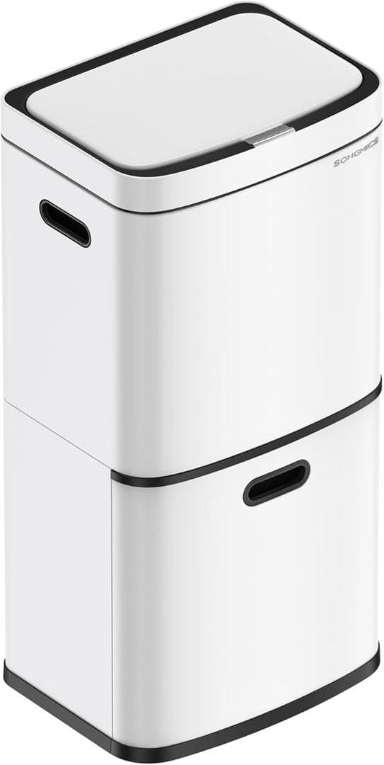 新品ゴミ箱分別縦型2段キッチン用ダストボックス 2x10L+30Lステンレス製