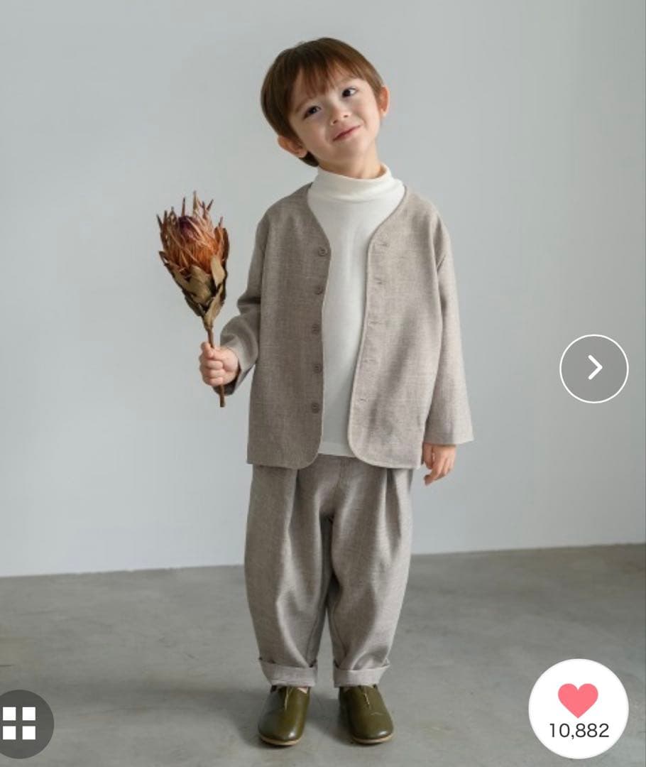 riziereシングルノーカラージャケットセットアップバンドカラーシャツセット売