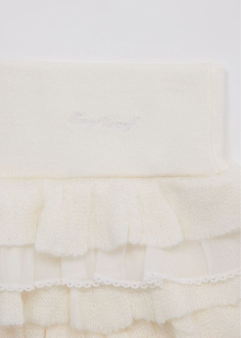 【treatürself】frill mini knit skirt