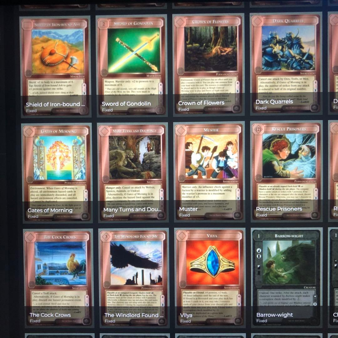 ミドルアース　カード　チャレンジデッキB ccg コンプ　指輪物語　希少