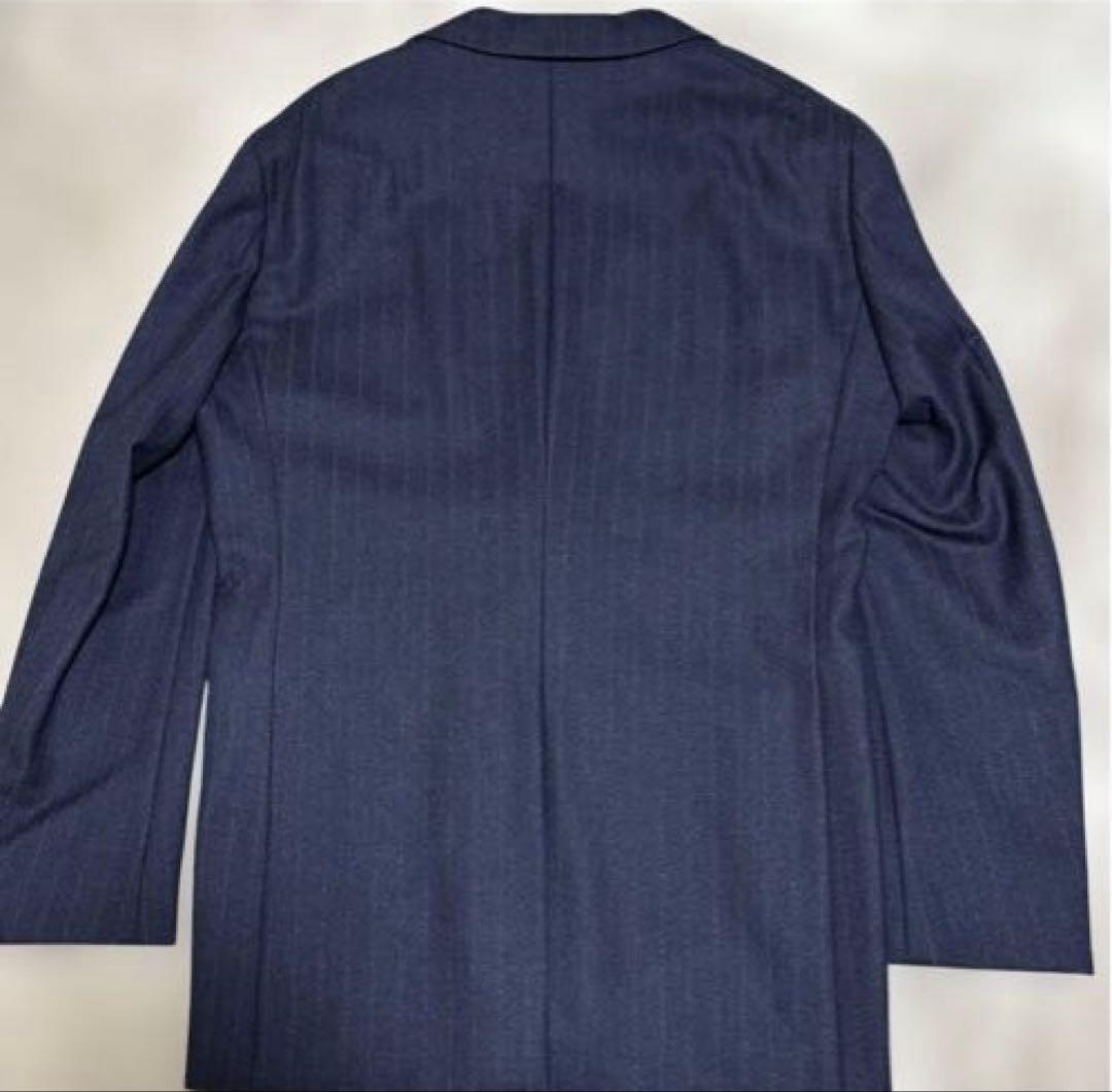 タケオキクチ　スーツ上下　Lサイズ　ネイビー ストライプ　秋冬用