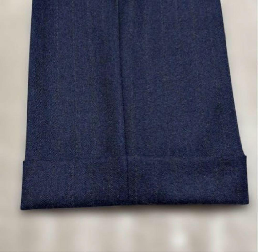 タケオキクチ　スーツ上下　Lサイズ　ネイビー ストライプ　秋冬用