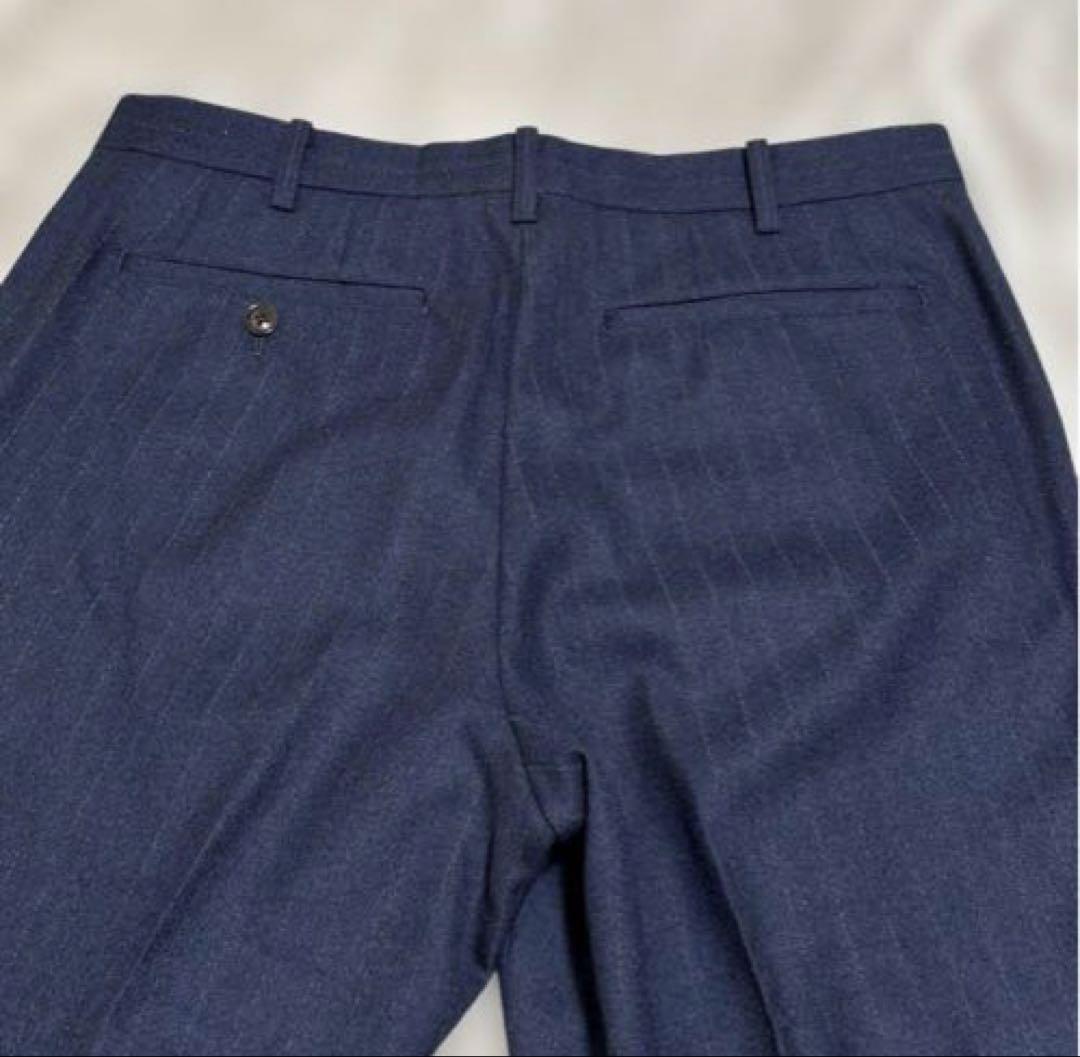 タケオキクチ　スーツ上下　Lサイズ　ネイビー ストライプ　秋冬用