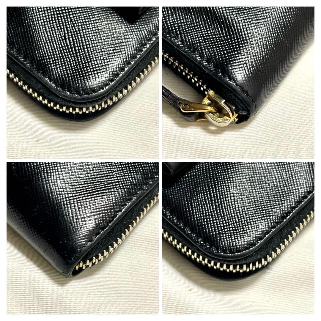 ちょこたん　PRADA プラダ◆黒ブラック◆サフィアーノレザー◆長財布