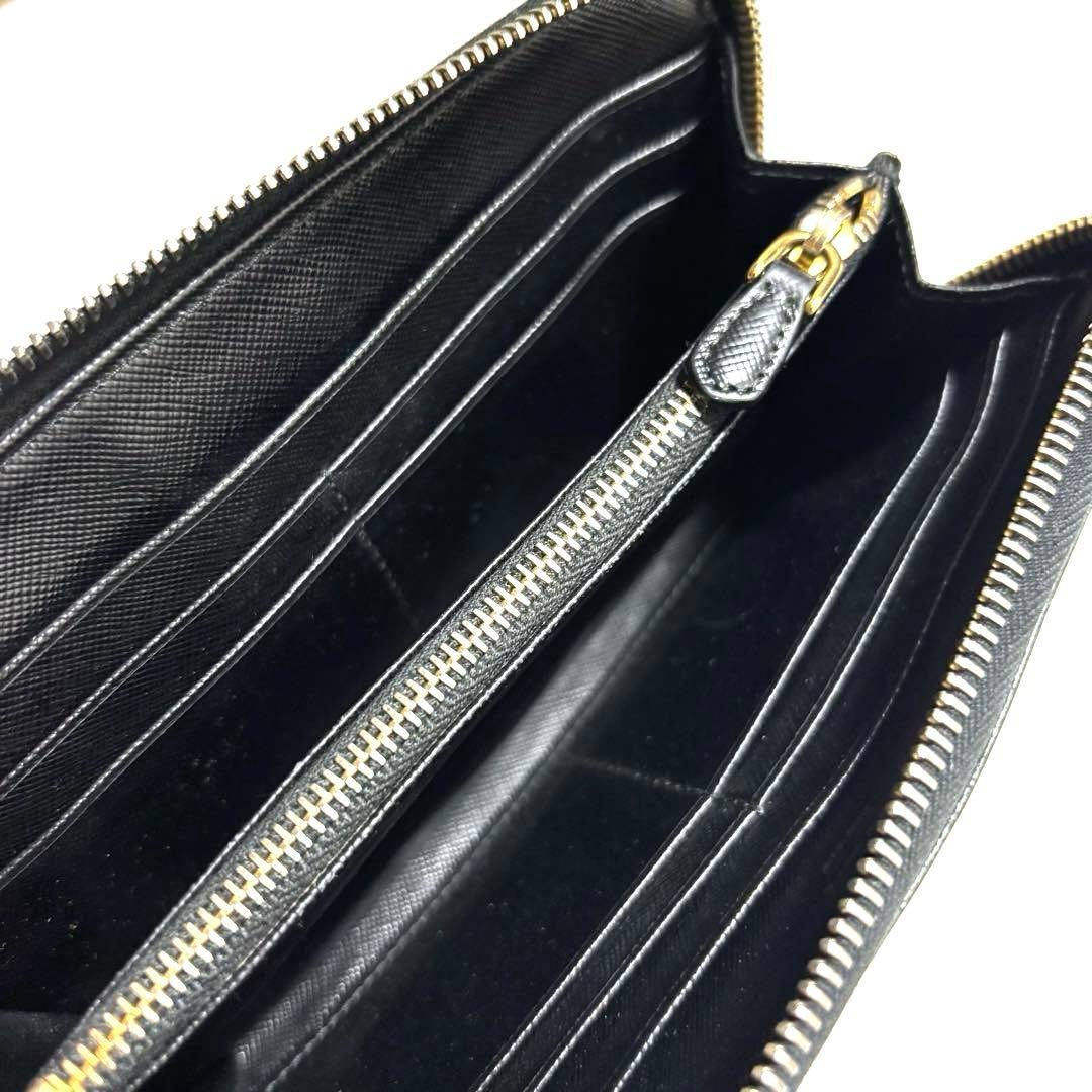 ちょこたん　PRADA プラダ◆黒ブラック◆サフィアーノレザー◆長財布