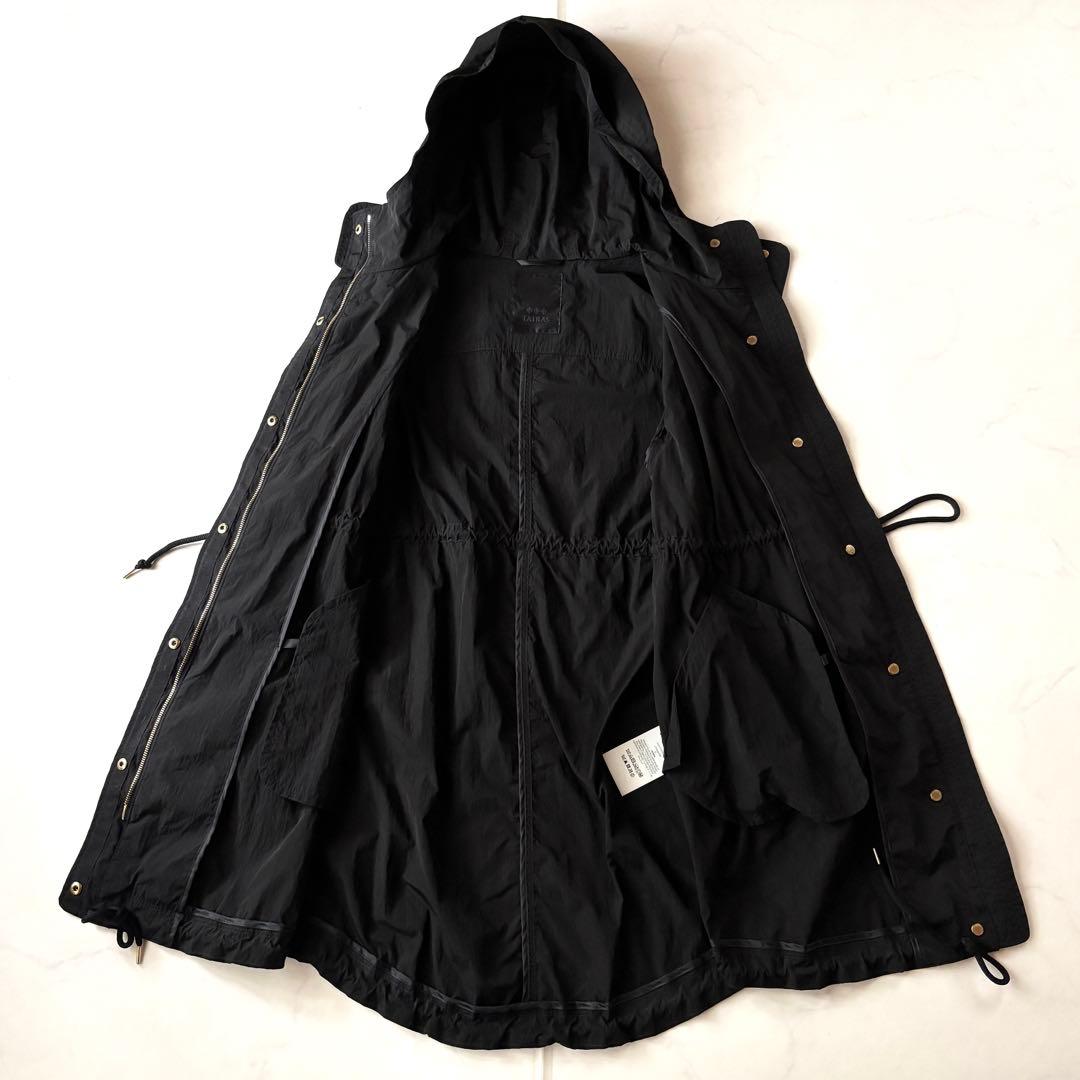 美品✨タトラス EUDEMO ナイロンモッズコート ナイロン フーデッド 黒 S