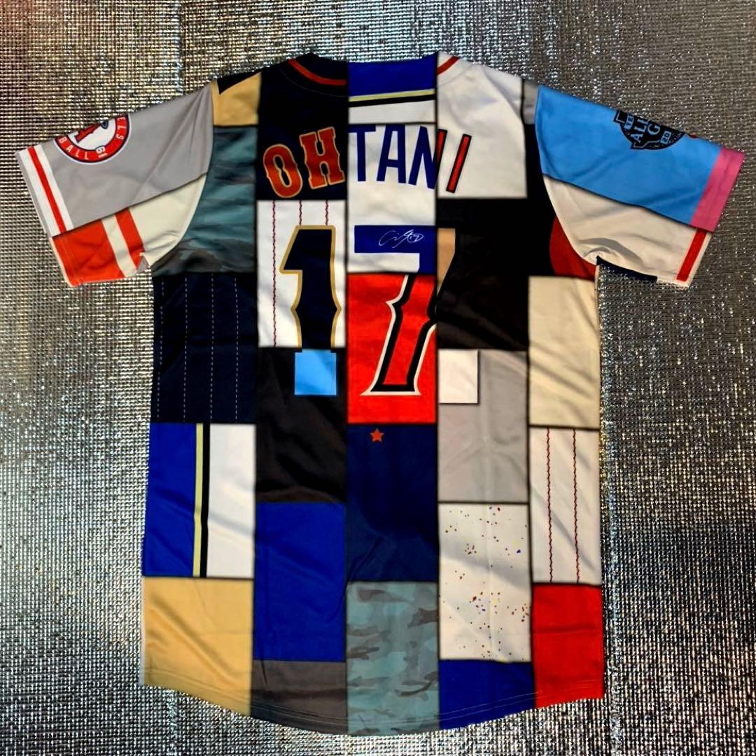 大谷翔平　プリントサイン付き歴代ミックスユニフォーム　50/50CLUB　非売品