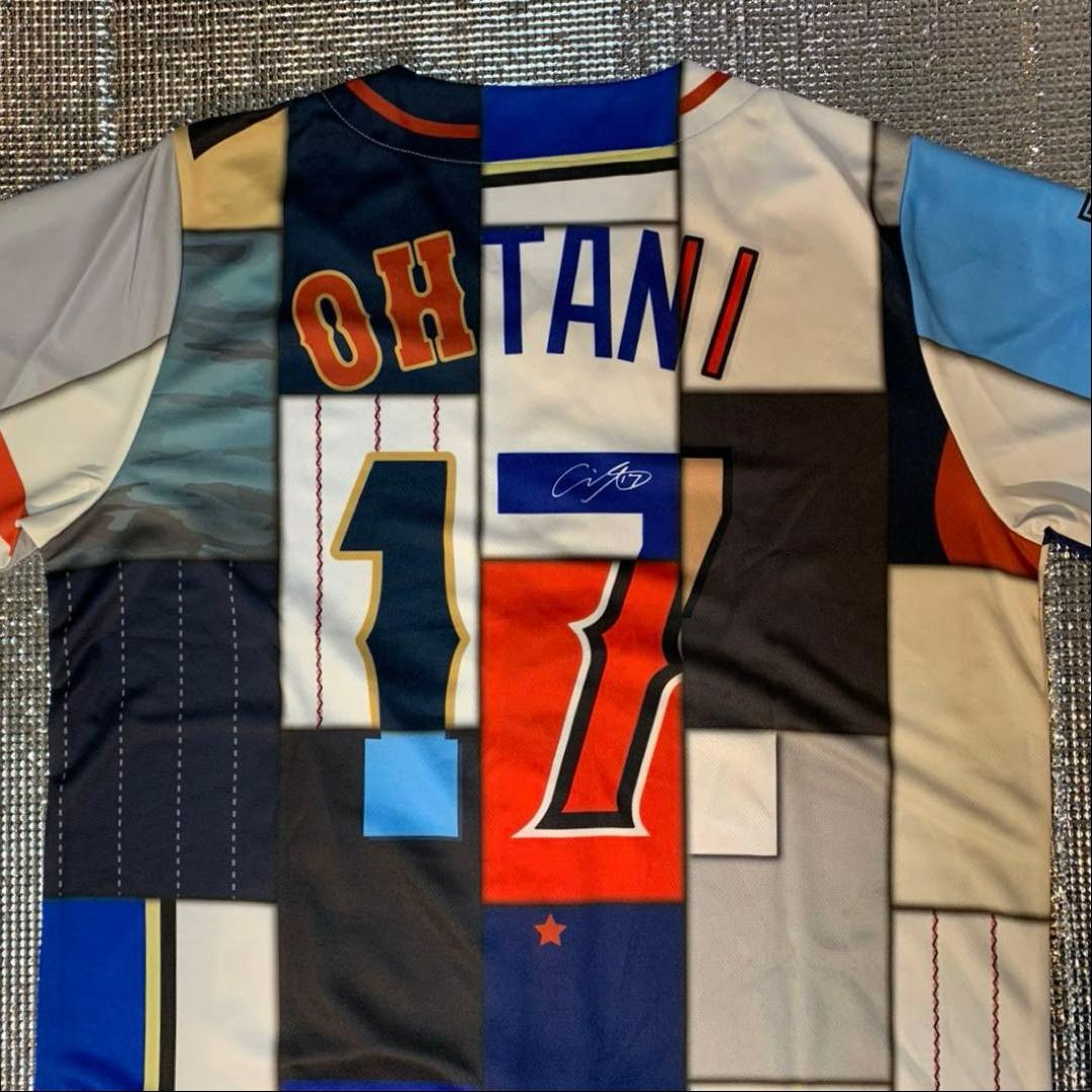 大谷翔平　プリントサイン付き歴代ミックスユニフォーム　50/50CLUB　非売品