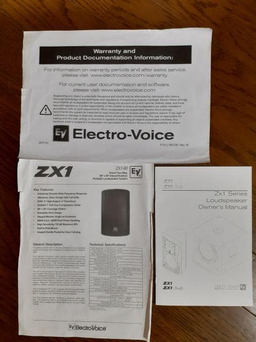 プロケーブル　EV エレクトロボイス　ZX1-90B ２個