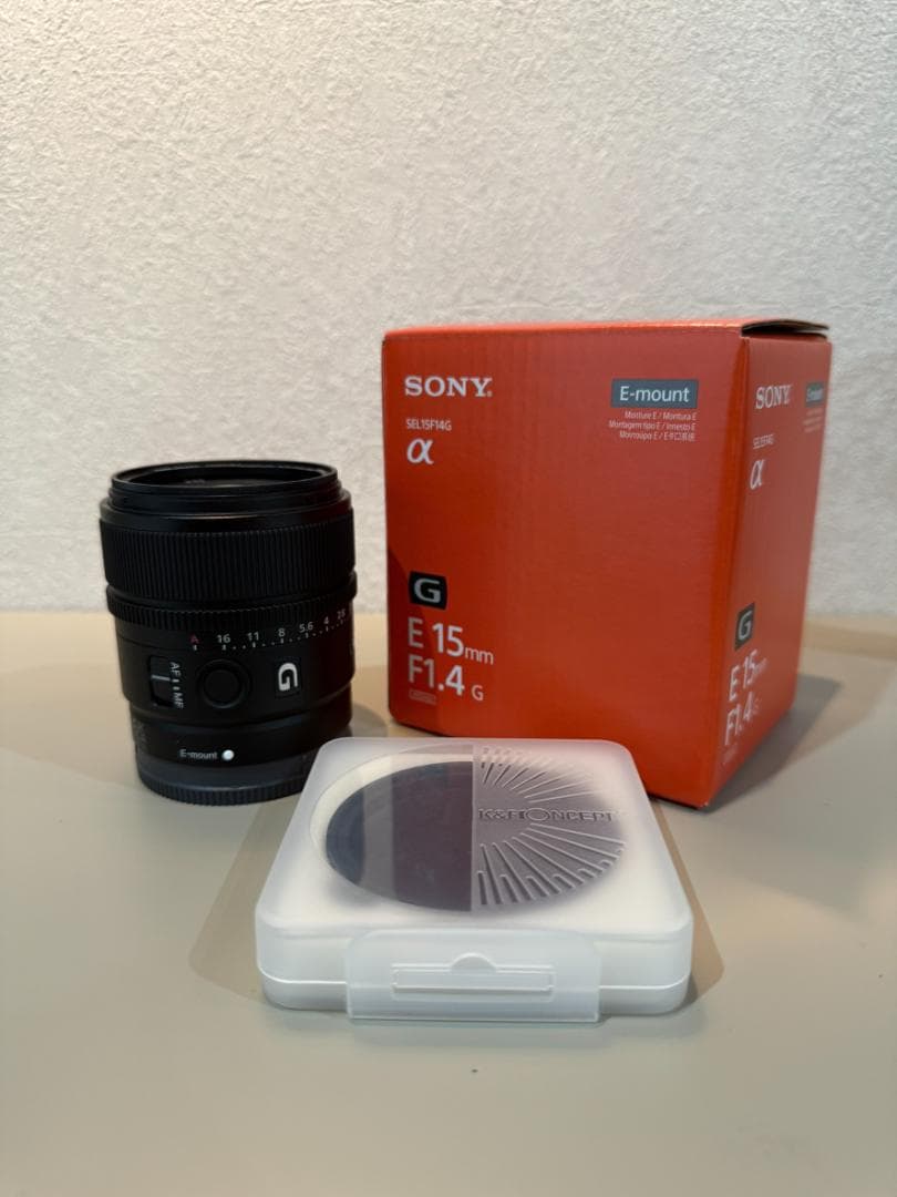 【美品】SONY E 15mm F1.4 G SEL15F14G 短焦点レンズ
