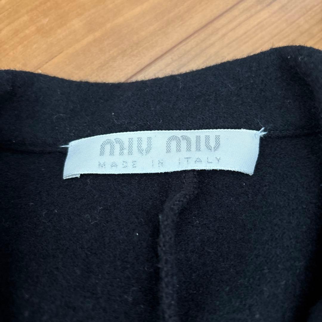 ミュウミュウmiumiu黒テーラードジャケット