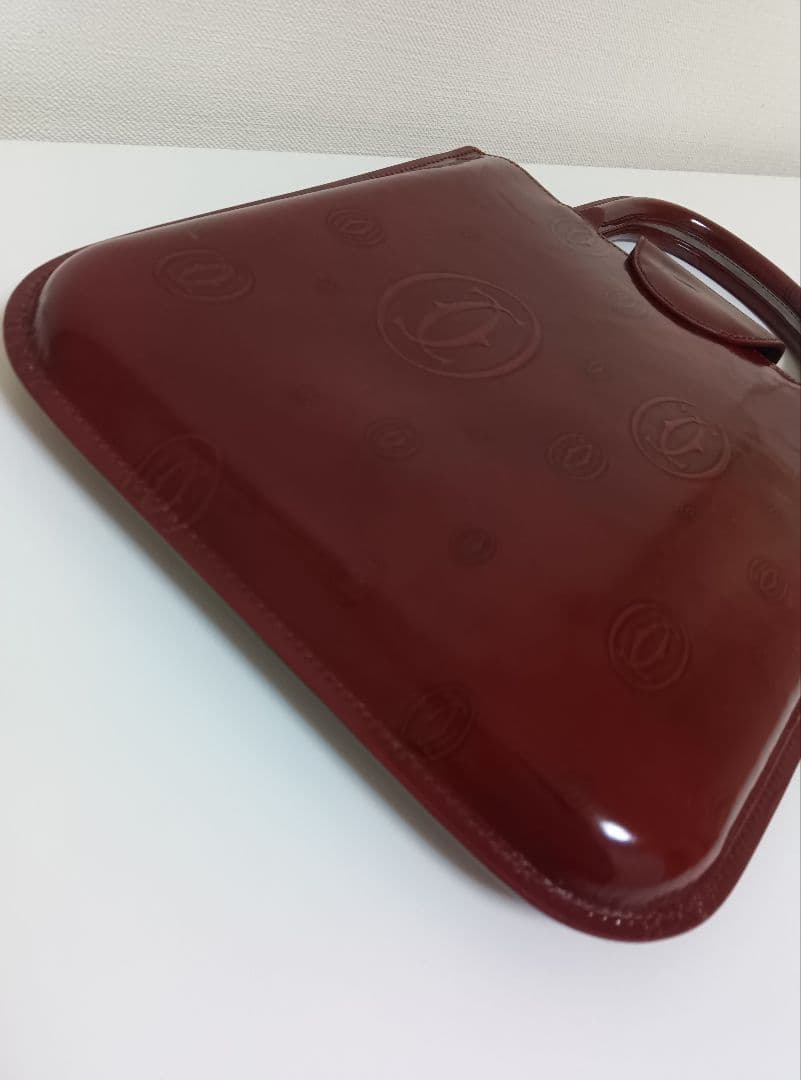 最終価格！Cartier ハッピーバースデー　ボルドー エナメルレザー バック