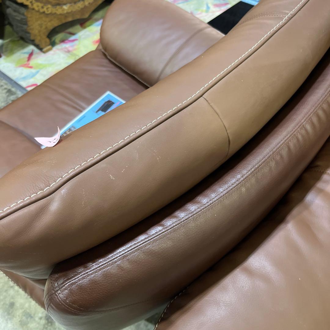 【karimoku】◆1Pソファ◇ブラウン◆程度良好◇