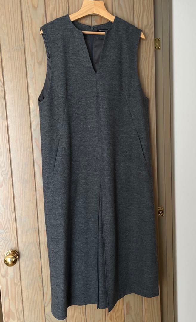 23区 グレー ノースリーブ ロングワンピース