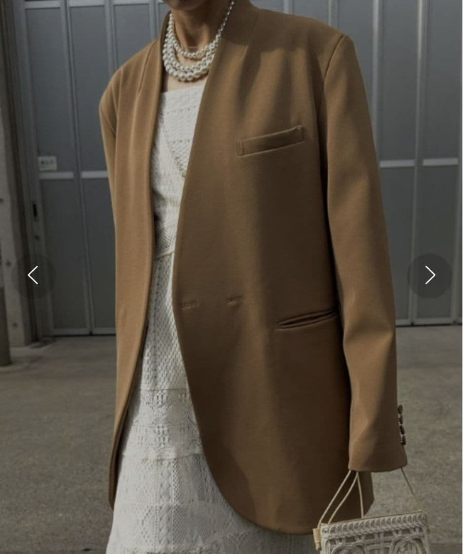 Ameri　ESSENTIAL CURVE COLLAR JACKET