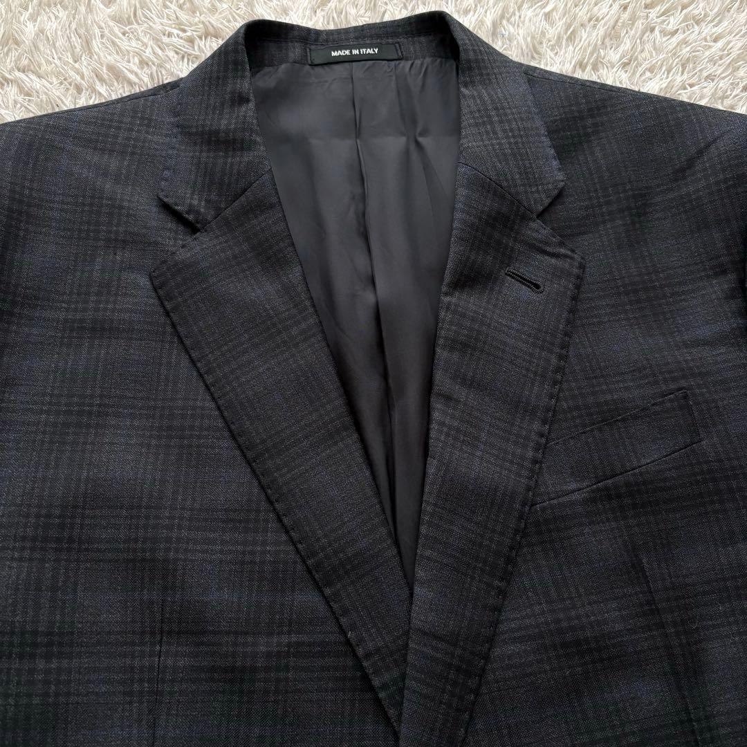 ★希少XLサイズ★ ジョルジオ アルマーニ SOFT チェック ジャケット 灰色