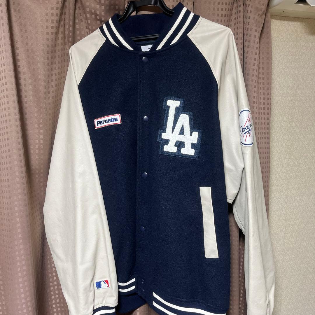 Pe rushu ✖️ ロサンゼルス・ドジャース スタジャン ネイビー/ホワイト