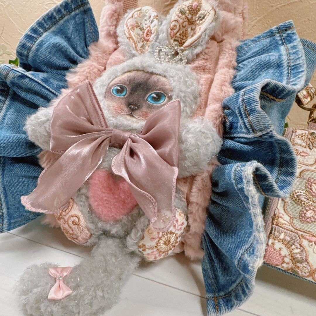 ☆*☆様 コヤンイサムチョン♡うさクラウディちゃんデニムリメイクトートバッグ！ポ