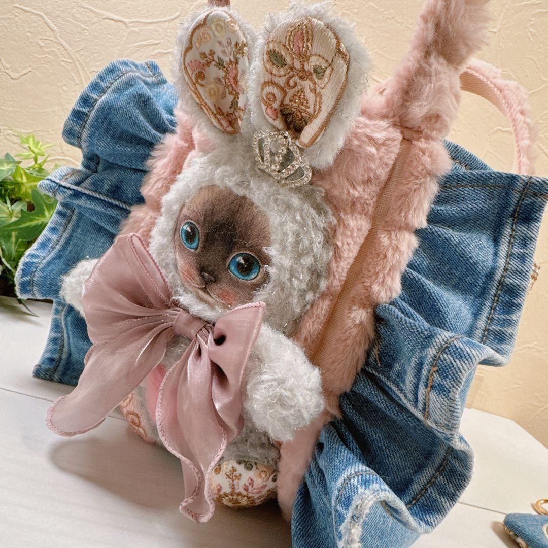 ☆*☆様 コヤンイサムチョン♡うさクラウディちゃんデニムリメイクトートバッグ！ポ