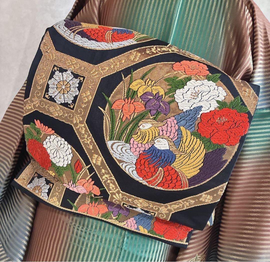 坂*ん様 付け下げ　小紋　フルセット　着物　正絹　縞模様　ストライプ　比翼仕立