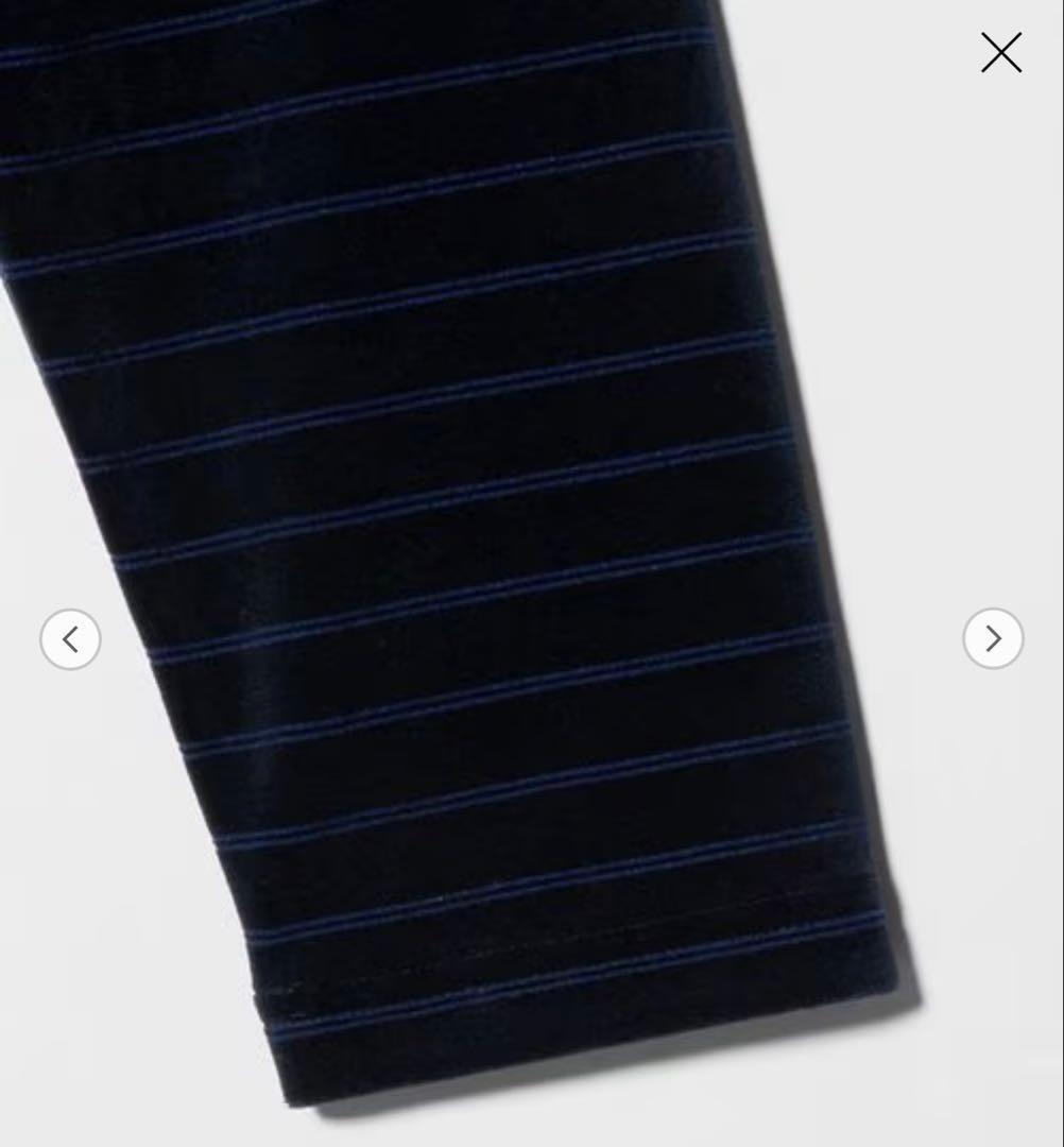 【売約済】＜6(ROKU)＞ベロア ボーダー トップス