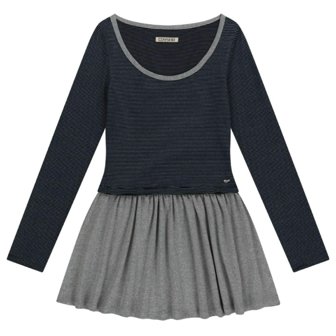COYSEIO　STRIPE DRESS ストライプドレス　NAVY