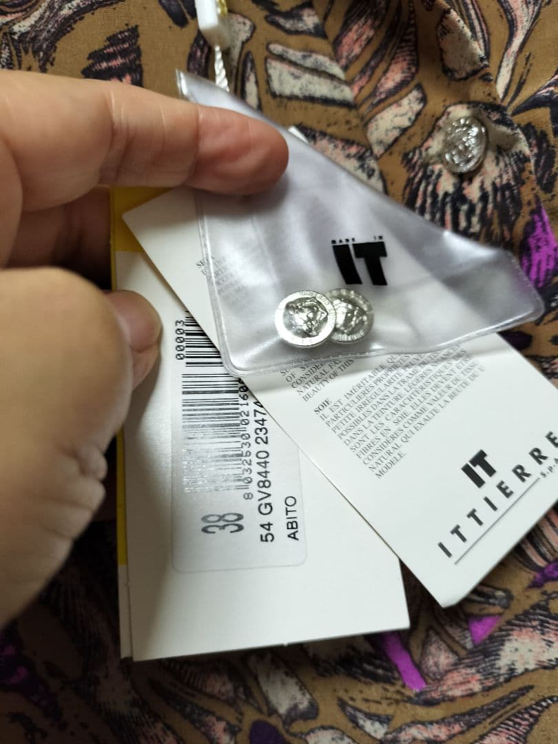 VERSACE JEANS COUTUREシルク ワンピース 24/38