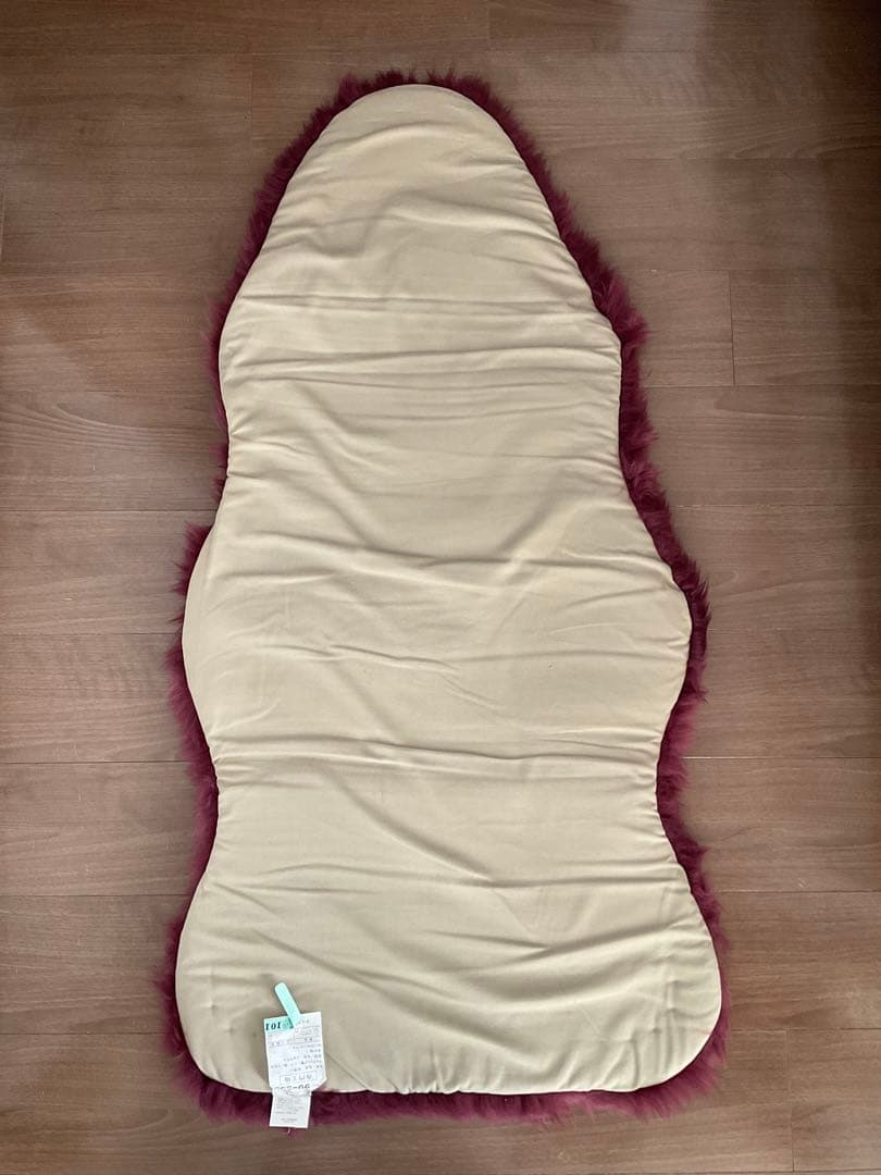 ムートンラグ 2個セット高級 厚手 リアルファー　60x117cm 未使用に近い